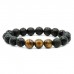 Bratara Lava Rock si Tiger Eye